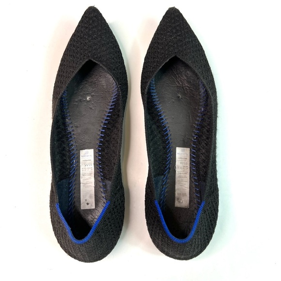 Rothy's The Point Retired Honeycomb Flats in Black Size 11 - Picture 9 of 13